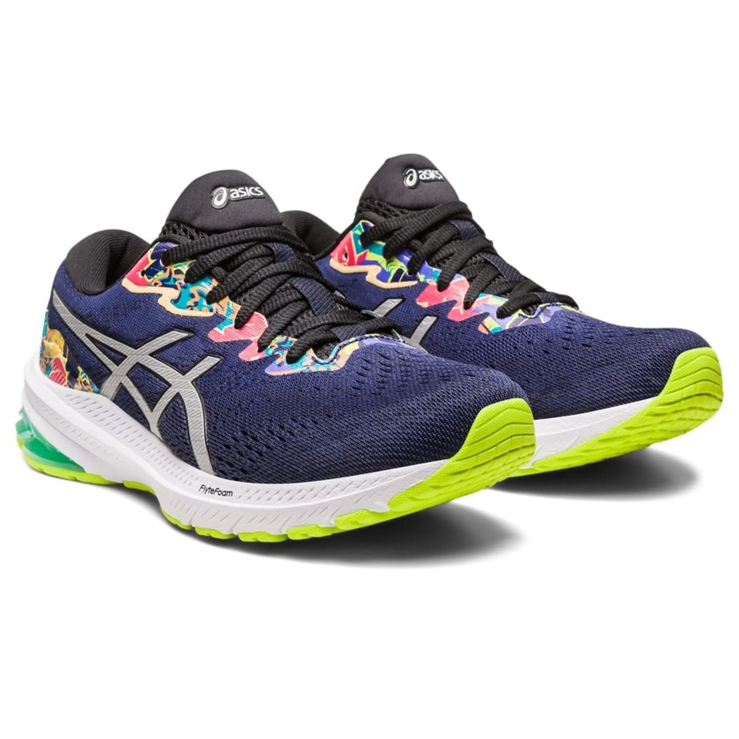 ASICS Women's GT-1000 11 Lite-show Running Shoes, Lime Zest/Lite-Show 9 D - Wide