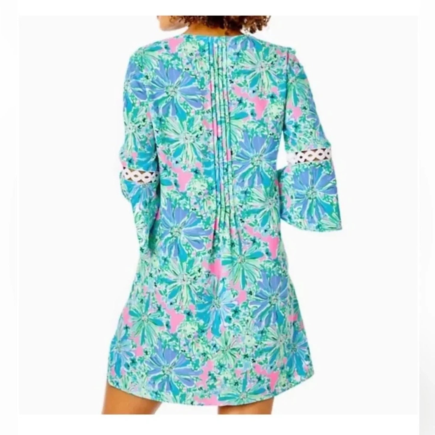 Lilly Pulitzer Women's Soleil Pink Good Hare Day Hollie Tunic Dress Size Small