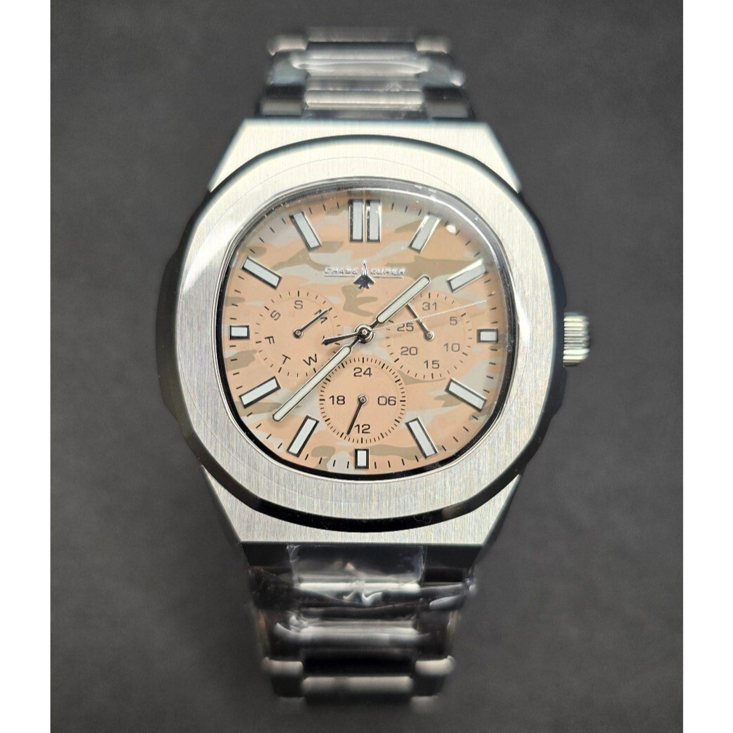 Chase Durer 41 mm Steel Tone Chronograph Mens Watch Stainless steel CHASE-DURER