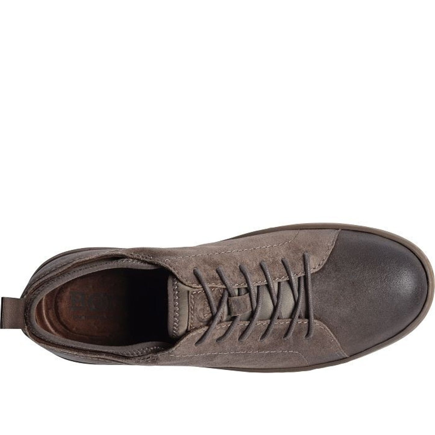 Born Miles Mens Size 9 M Distressed Leather Taupe Mud Distressed Casual Shoes