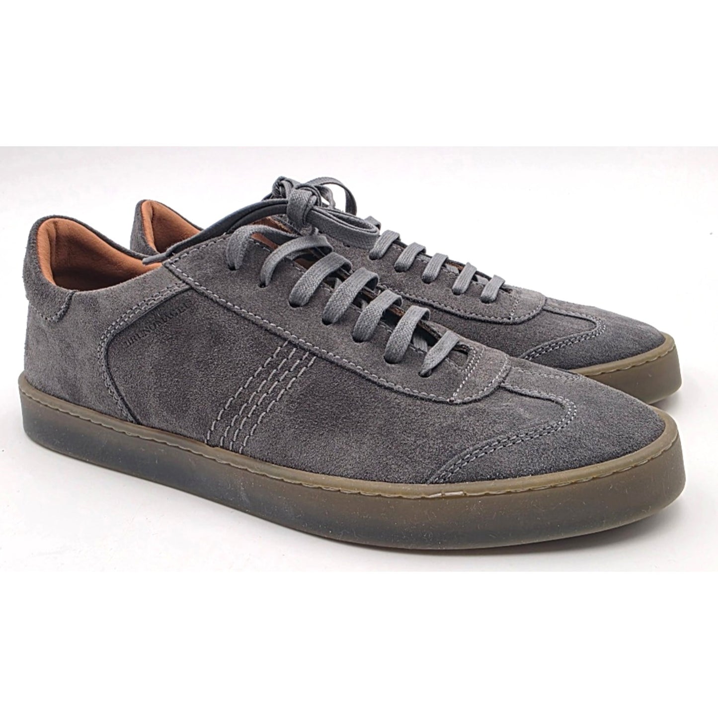 Bruno Magli Bono Mens Gray Leather Lifestyle Sneakers Shoes 8 US 41.5 EU