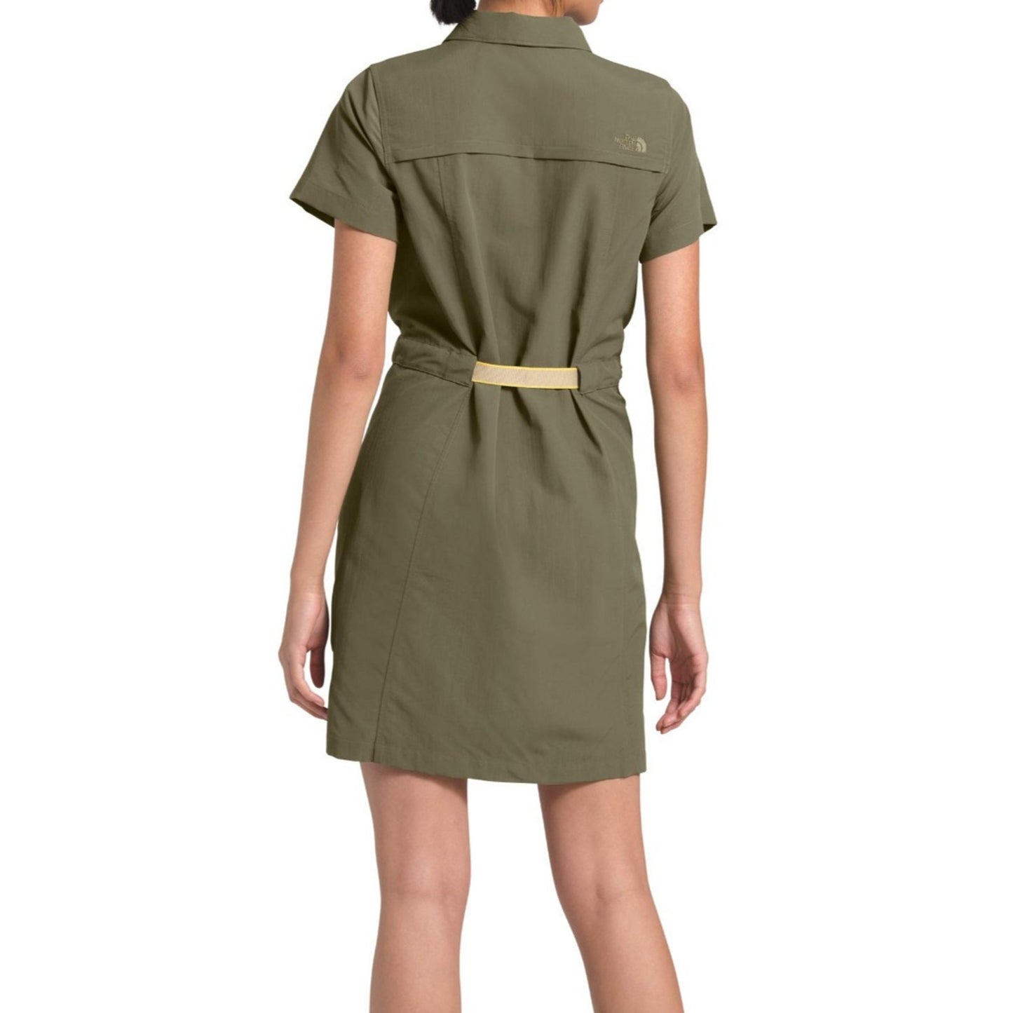 The North Face Class V Dress – Burnt Olive Green, Collared, Short Sleeve Medium