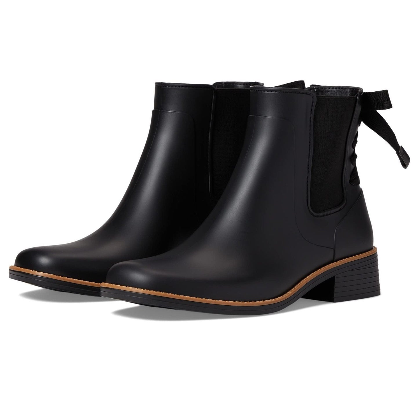 Bernardo Briton Women's Rain Boots Black Pull On Outdoors Size 9M Grey
