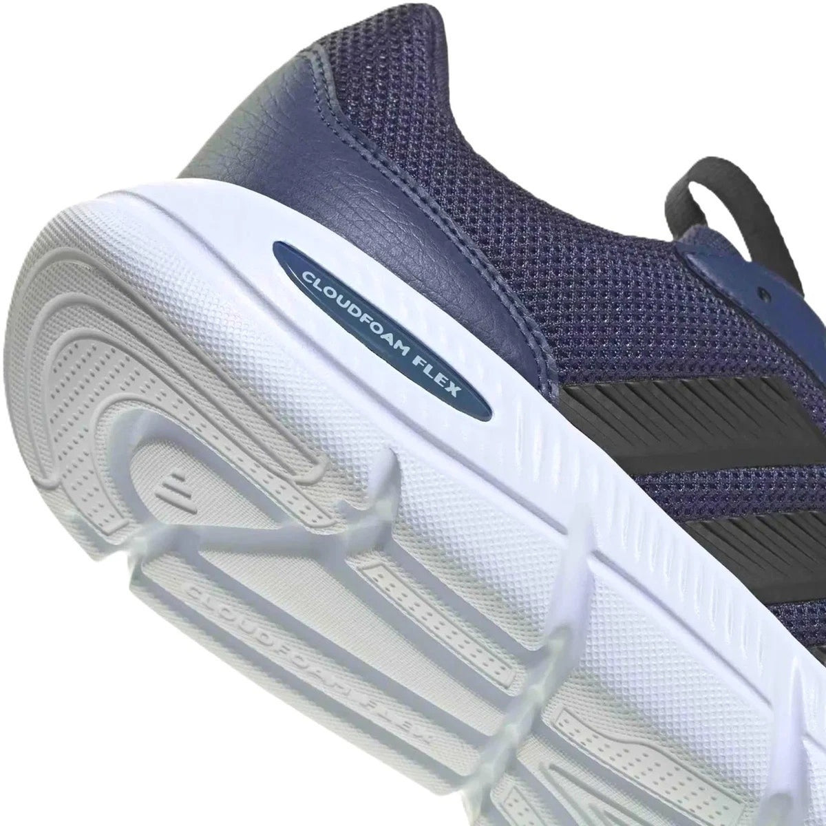adidas Cloudfoam Flex Laces Men’s Everyday Wear Walking Shoes Navy 10 Wide Fit