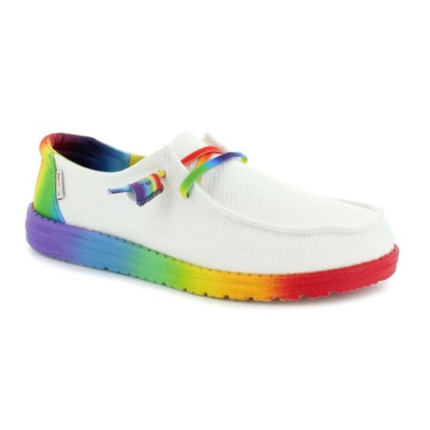 HEYDUDE Wendy Pride Canvas Shoes Unisex White Size 12 Women 11 Men Rare Limited