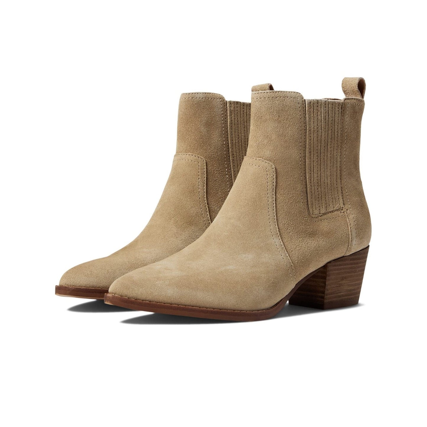 Madewell Western Chelsea Boot in Oiled Suede Walnut Shell Beige Size 7 M