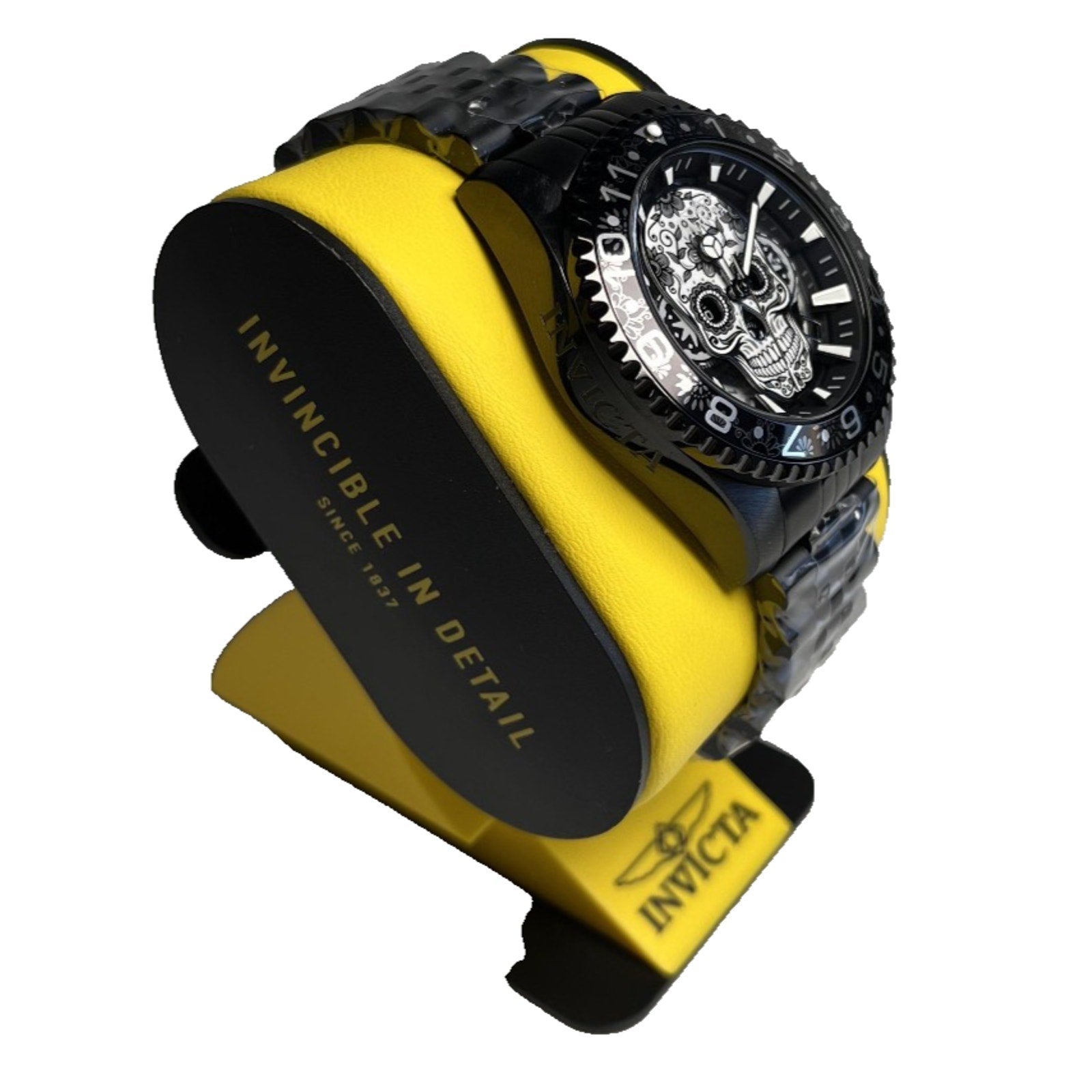 Invicta Pro Diver Dia De Los Muertos Men's Skull Watch Grey, Silver,Black 43mm, Invicta
