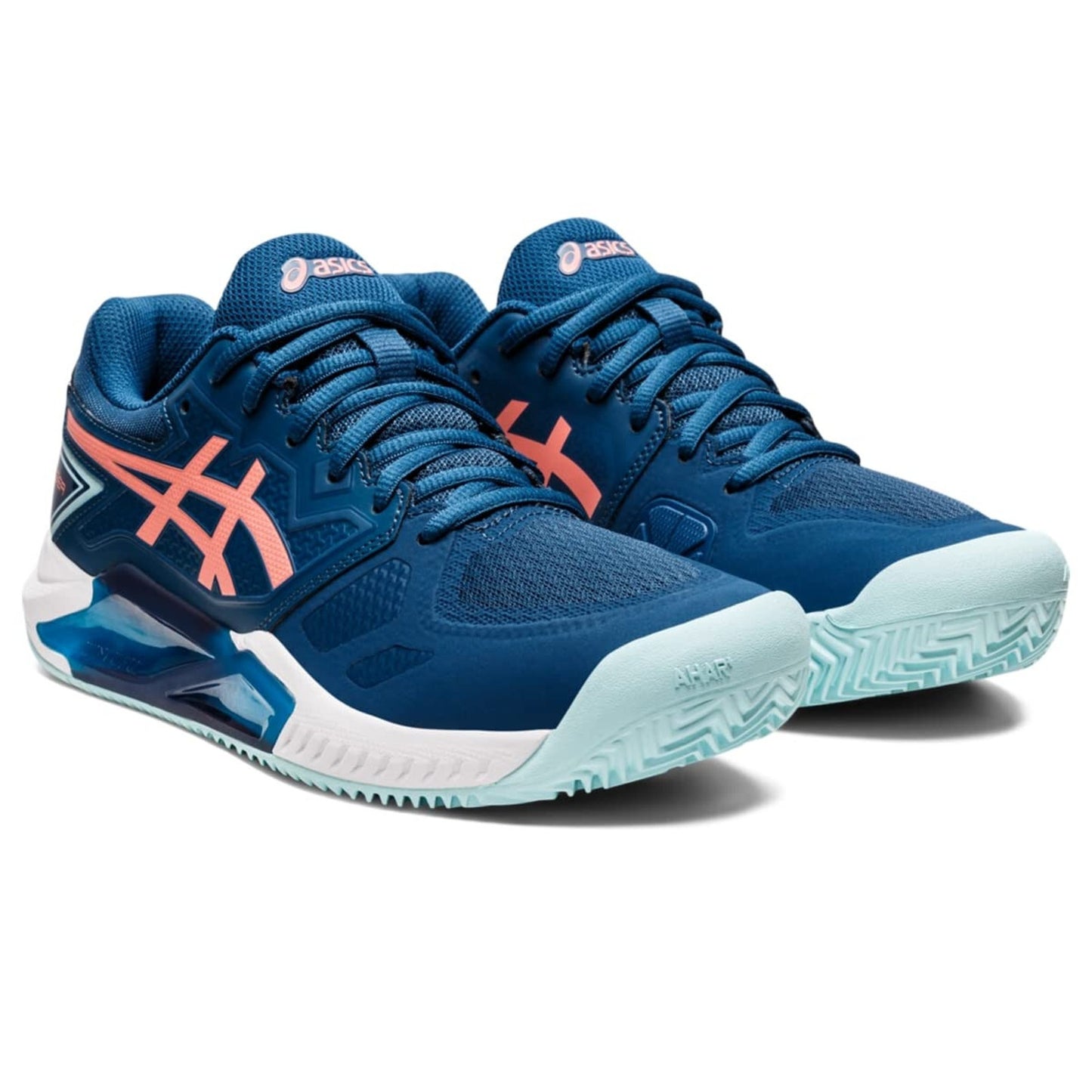 Asics GEL-CHALLENGER 13 Clay Women Tennis Shoes LIGHT INDIGO/GUAVA Size US 9.5 B