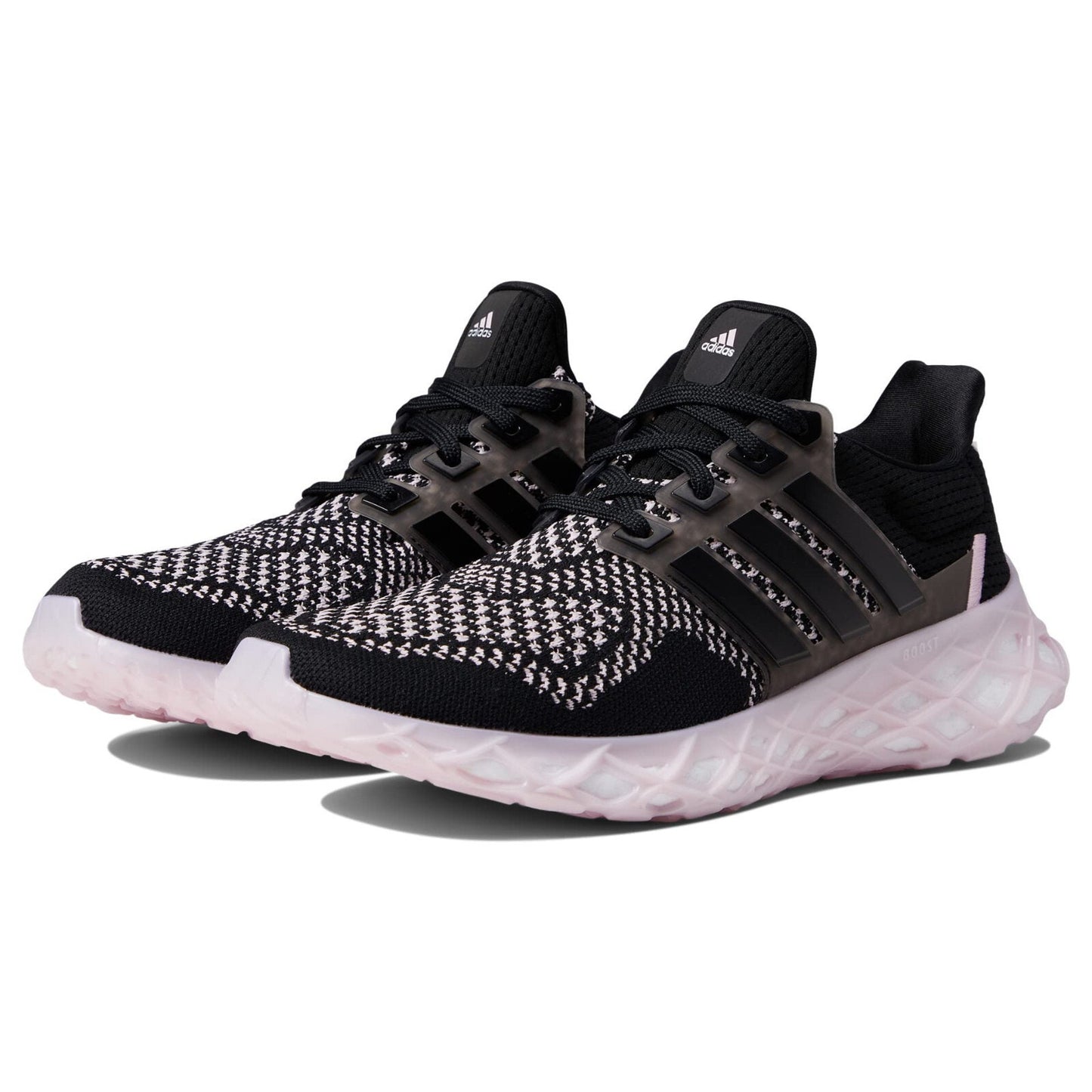 Adidas Ultraboost Web DNA Womens Running Shoes Black/Black/Clear Pink Size 6