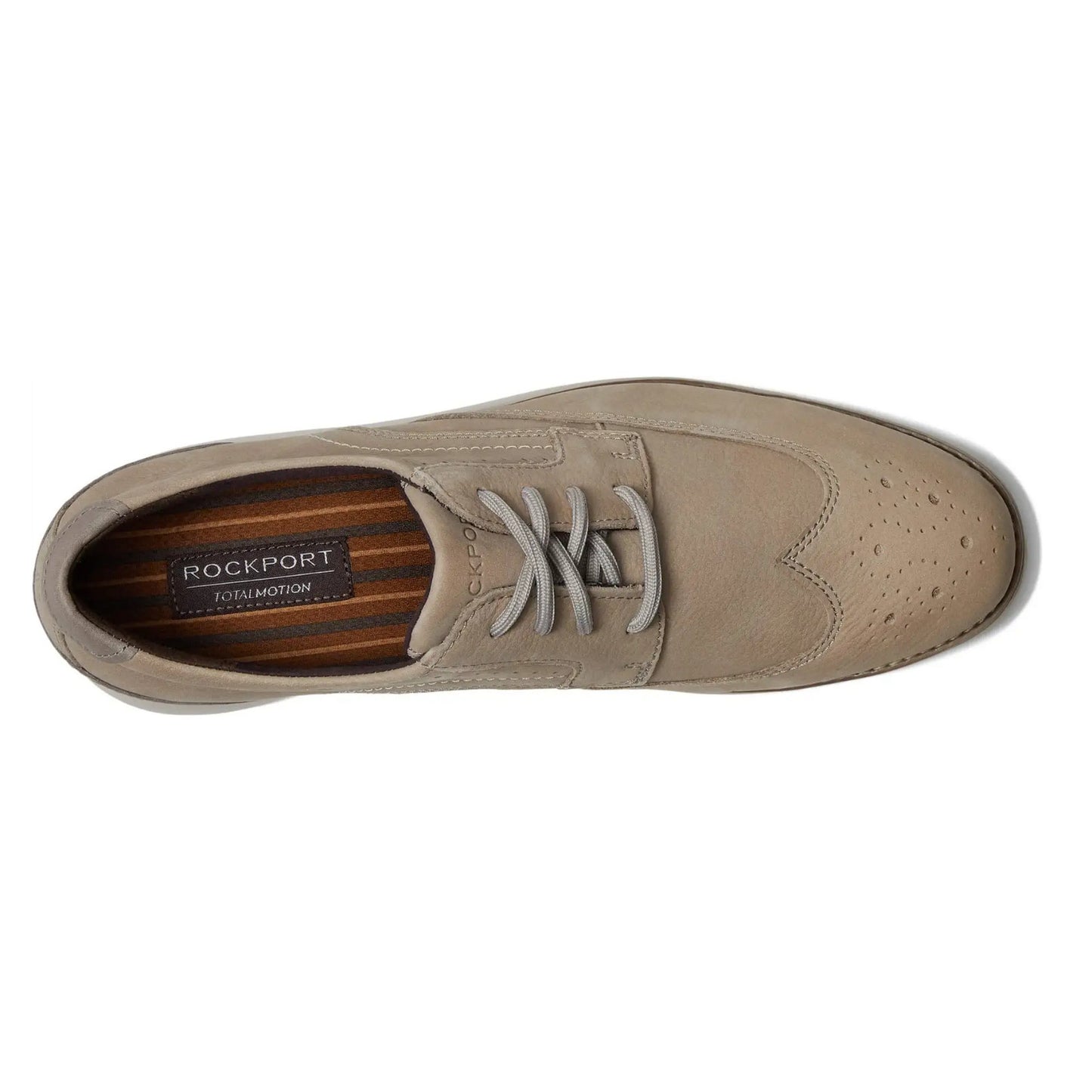 Rockport Total Motion Craft Wingtip Mens Oxfords Shoes Beige NUBUCK Size 11 M