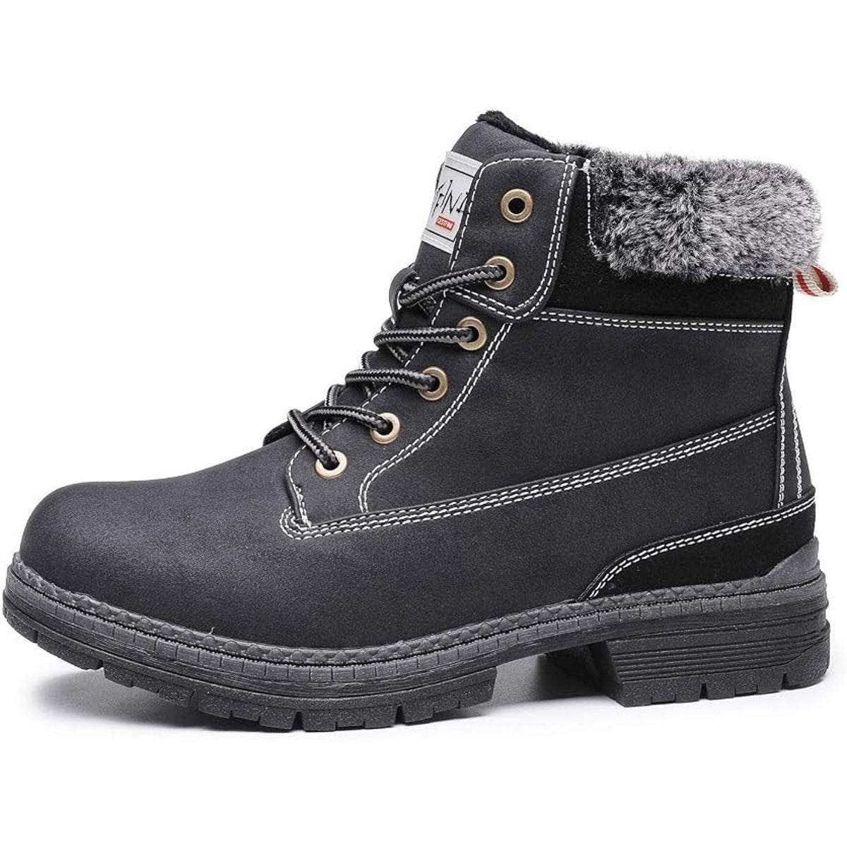 Cestfini Women's Ankle Hiking Winter Snow Boots Black Size 10.5
