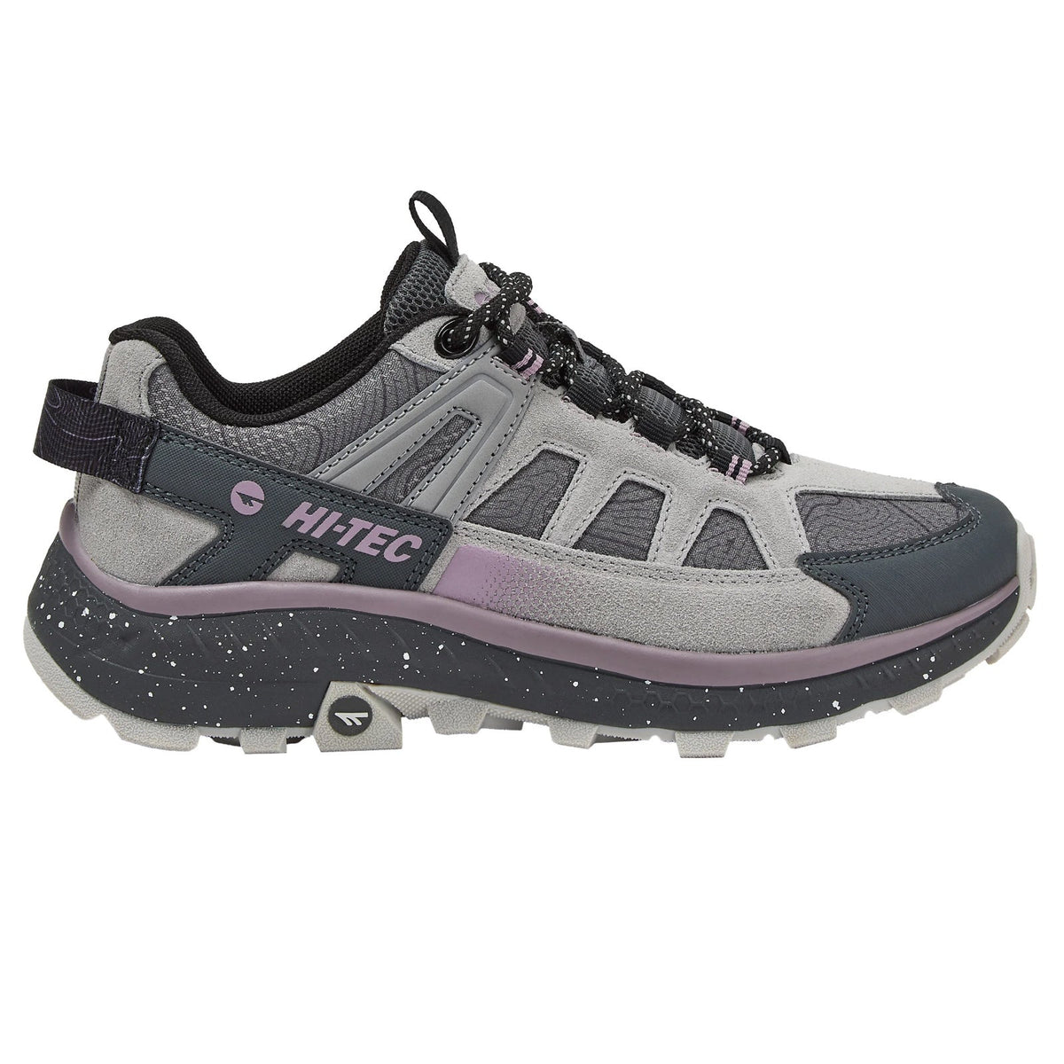 Hi-Tec Women's Hiking Shoes Trail Lightweight Mesh Lace Up Gray Lilac 6.5 M