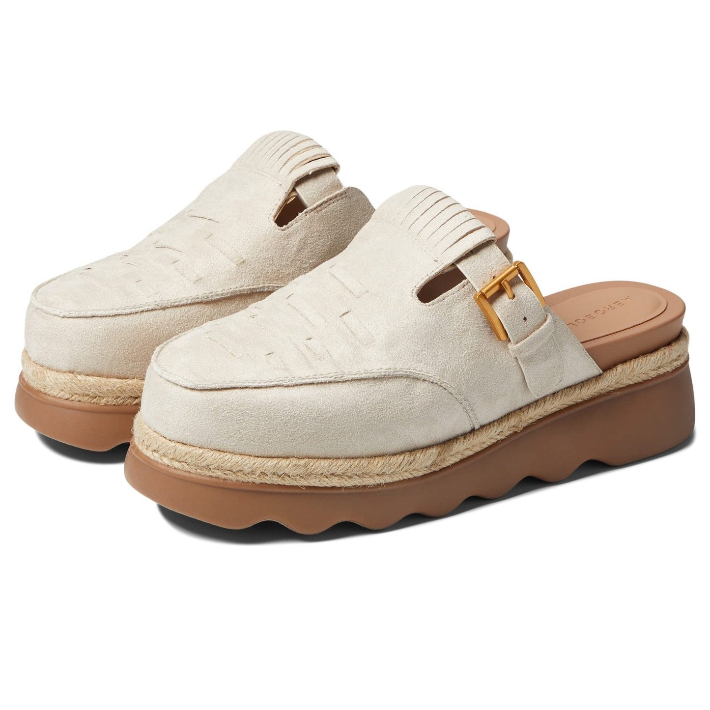 Aerosoles | Wyoming Sandals flatform Stone Taupe Fabric suede women’s size 9.5 M