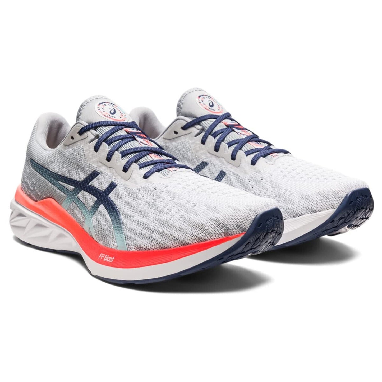 Asics Dynablast 2 Shoes Men's Gray Blue Low Top Athletic Running Sneakers 12.5