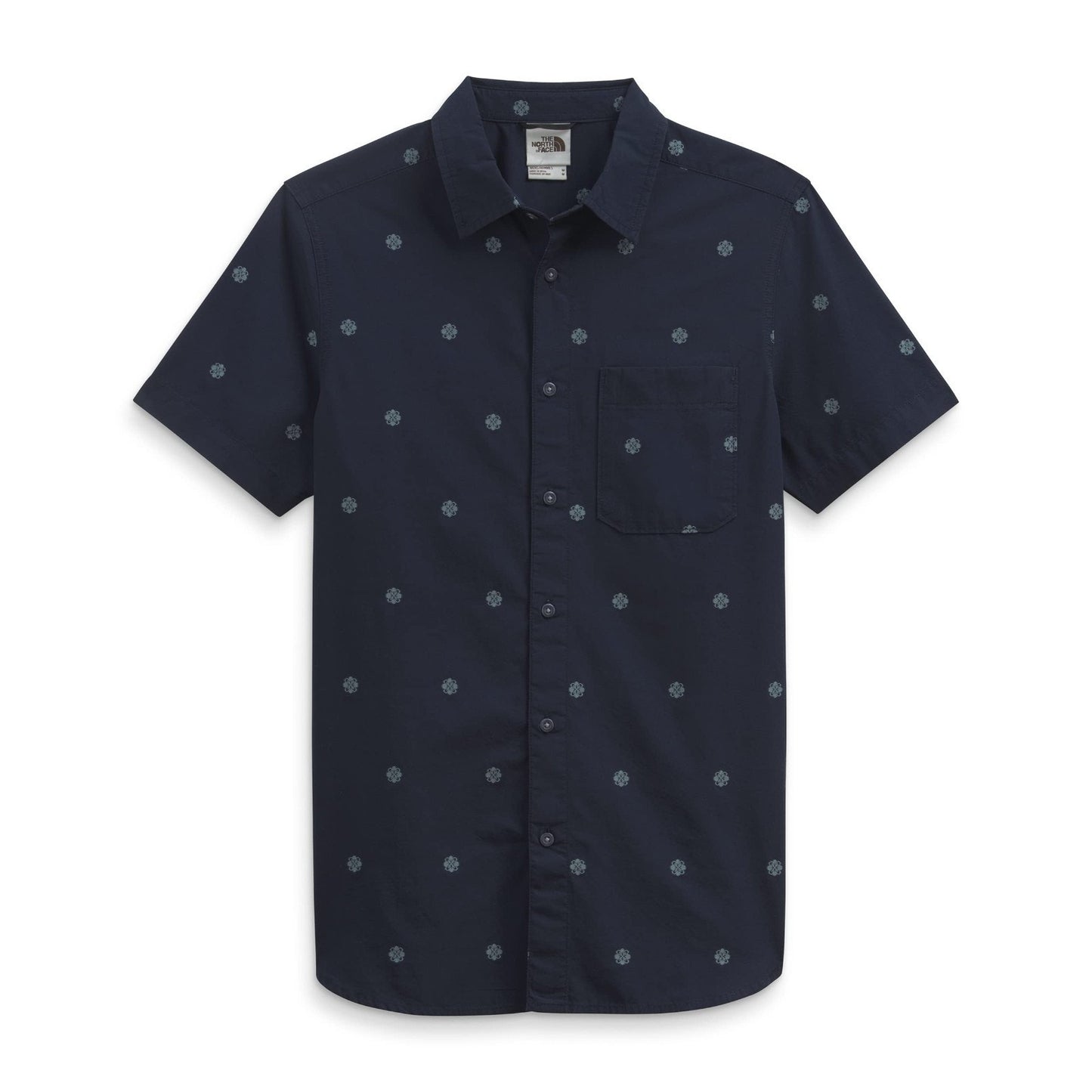 THE NORTH FACE Men's Baytrail Floral Jacquard Button-Down Short-Sleeve Shirt XXL