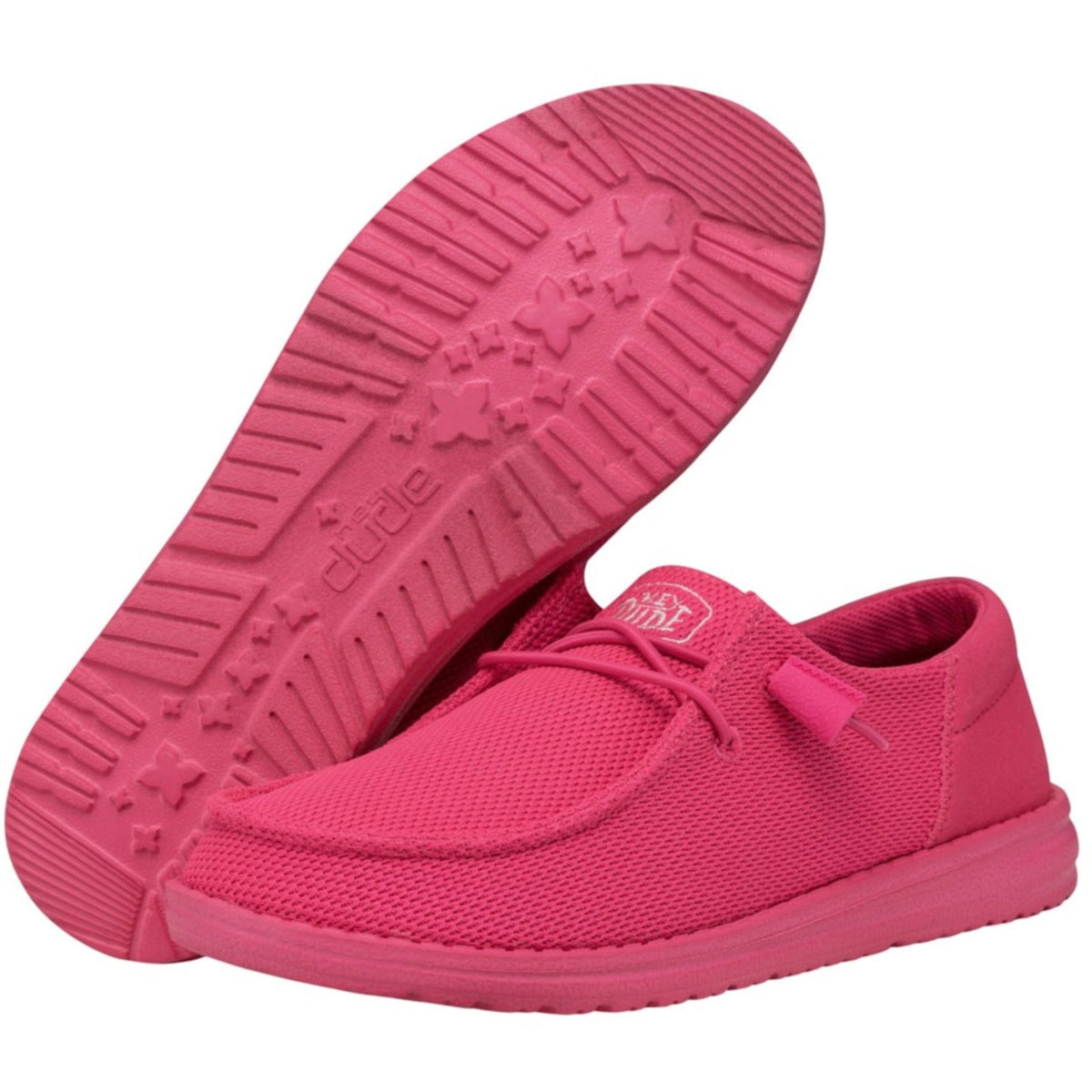 HEYDUDE Wendy Funk Mono Slip on Shoes Electric Pink Men 10.5 / Women 12