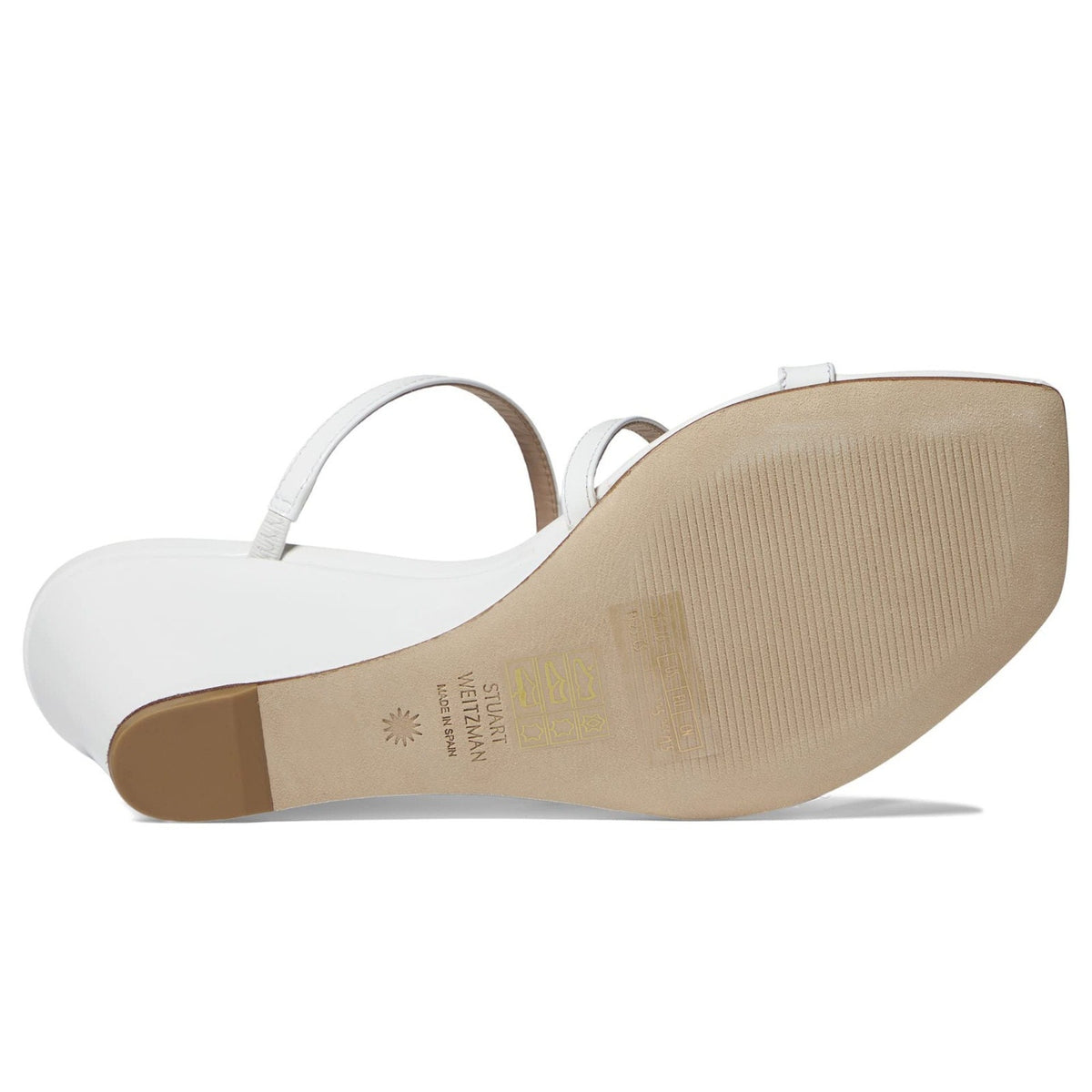 Stuart Weitzman Strapeze 85 White Wedge Sandals 10 B New with Box