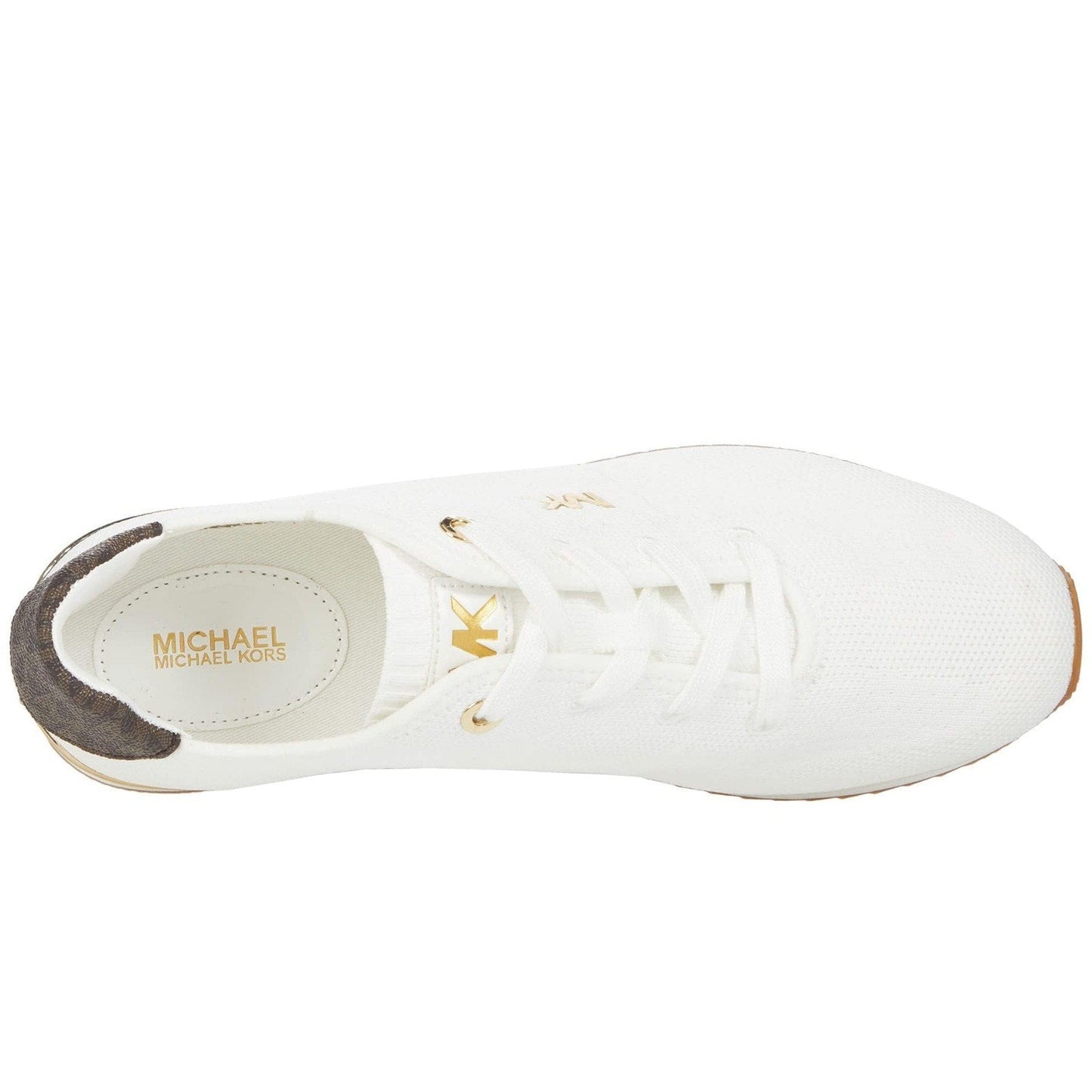 Michael Kors Women's Monique Knit Running Trainer Sneakers White Size 10 M Michael Kors
