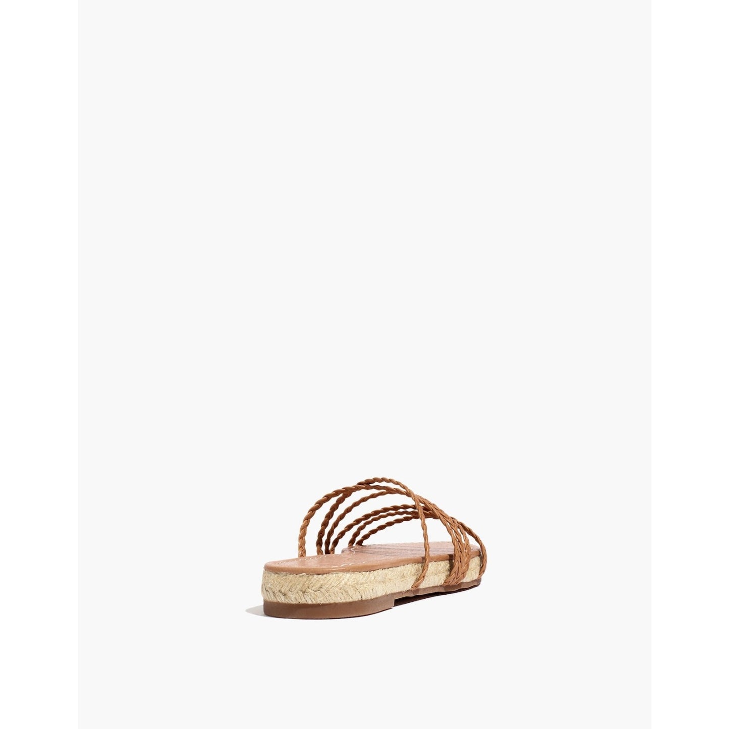 Madewell The Kathryn Espadrille Slide Sandal in Brown Leather Size 8 M Braided
