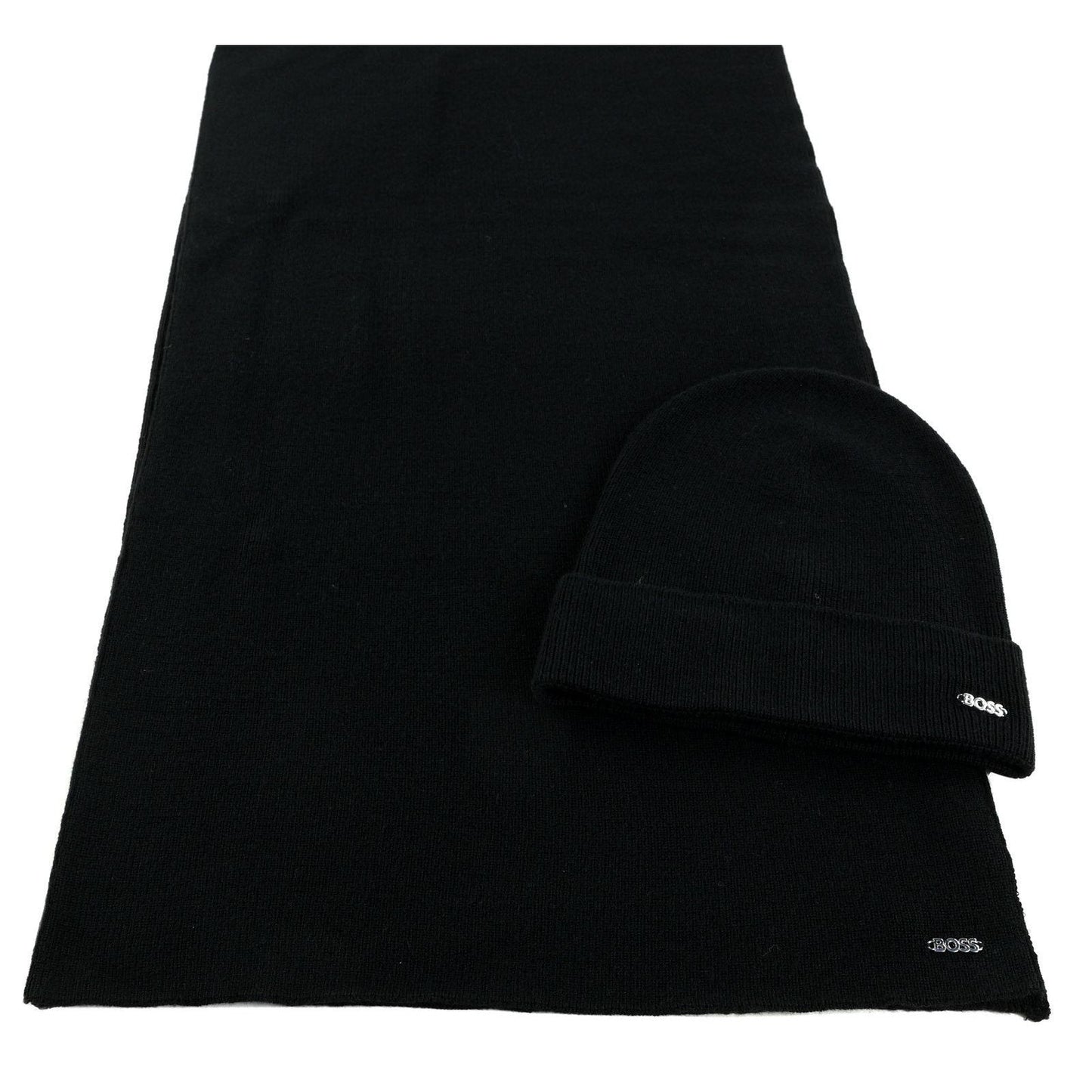 BOSS, Liviliana Set Wool Blend Hat and Scarf , pitch black, One Size HUGO BOSS