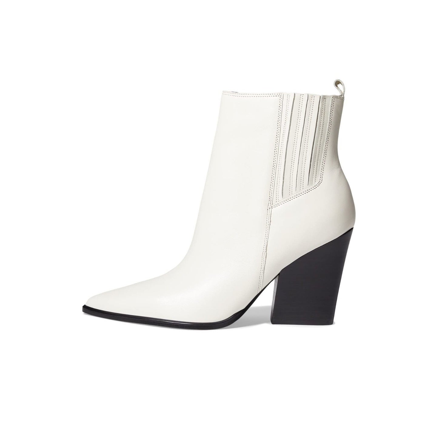 Marc Fisher Womens Mayden Ivory Pointed Toe Block Heel Ankle Boots Size 6 M