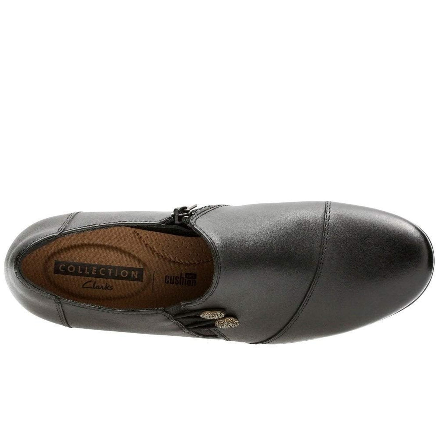 Clarks Emslie Warren Women's Loafer Shoes Slip-On Leather US 9.5 M Black Shoes