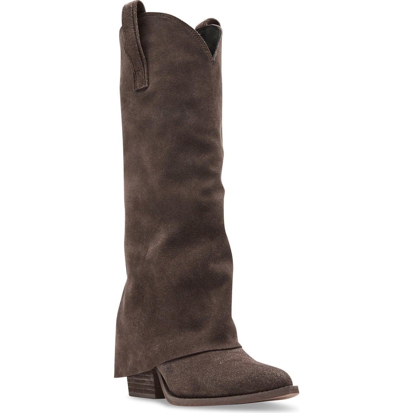 Steve Madden Women's Sorvino Taupe Suede block heel 11 Medium Steve Madden