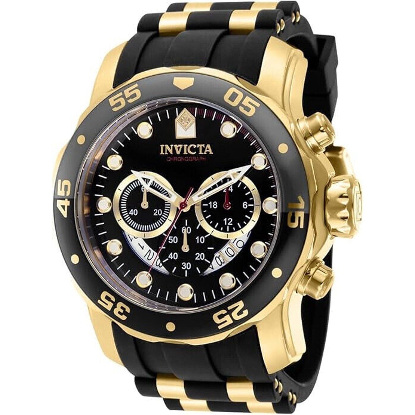 Invicta Pro Diver SCUBA Men's 48mm Gold Dial Stainless Chronograph Watch 37228 Invicta