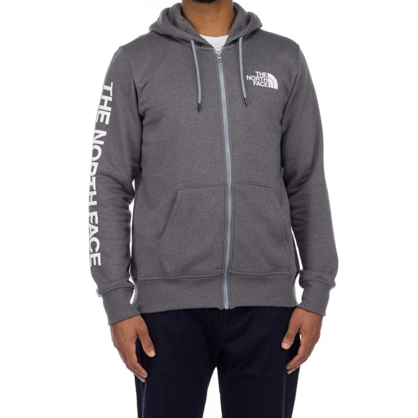 The North Face 80/20 Half Dome Full Zip Mens Hoodie TNF Grey Heather Small