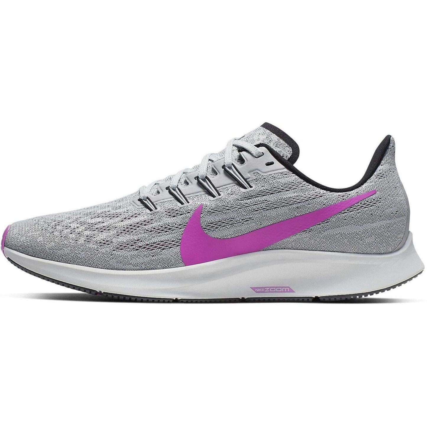 Nike Men Air Zoom Pegasus 36 Running Shoes Pure Platinum/Hyper Violet Men 10 US