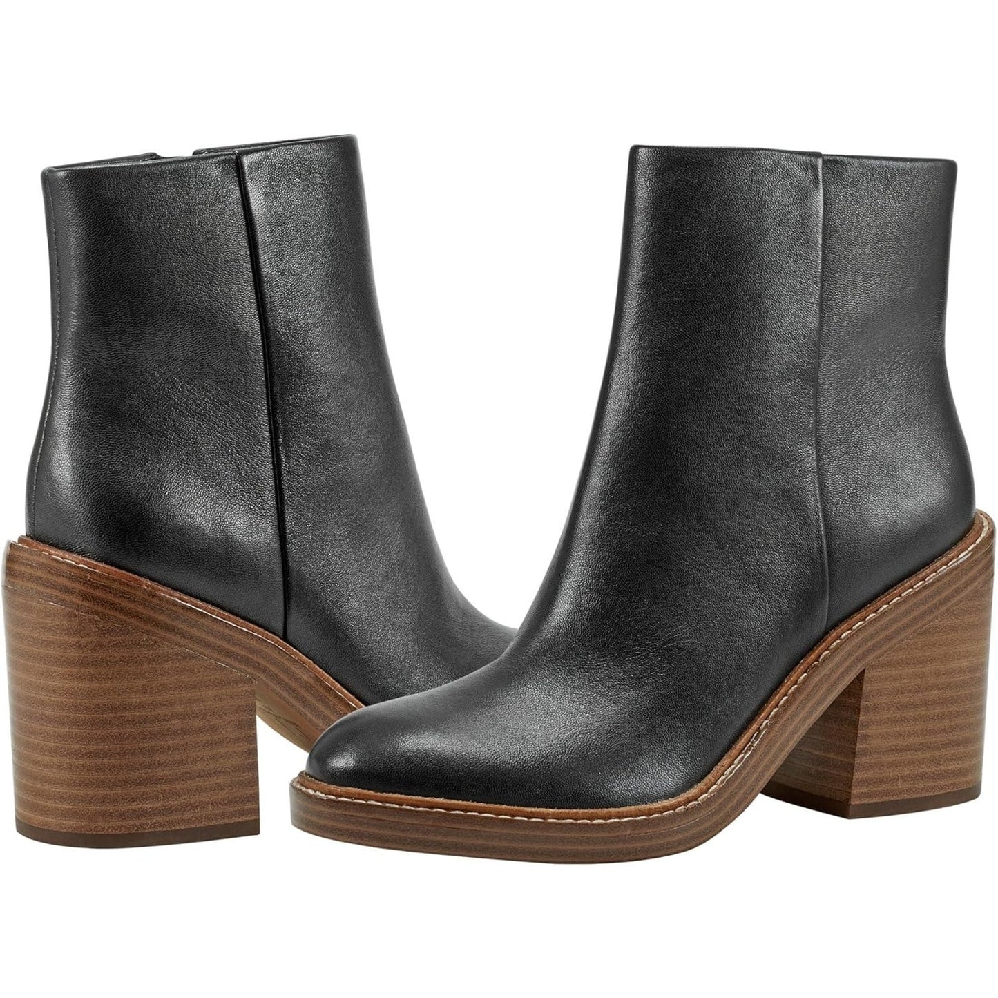 Marc Fisher LTD Women's Haleena Ankle Boot Black Leather Size 8 M