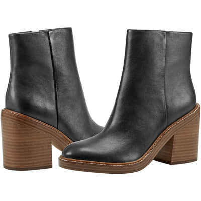 Marc Fisher LTD Women's Haleena Ankle Boot Black Leather Size 8 M