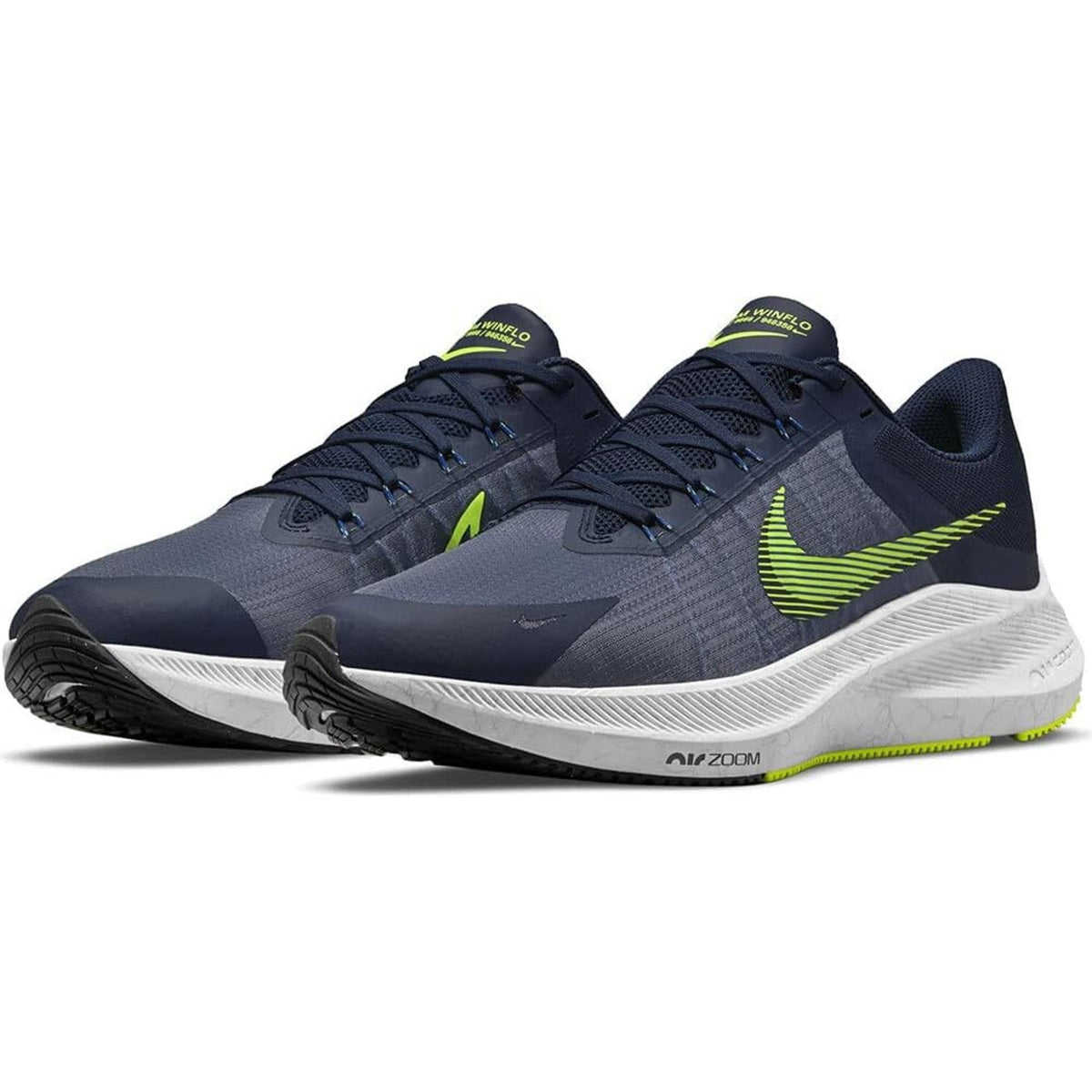 Nike Zoom Winflo 8 Men's running shoes Midnight Navy Volt White size 9