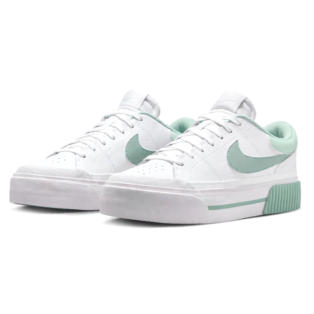 Nike Court Legacy Lift Womens Platform Sneakers White Mint Green Size 8