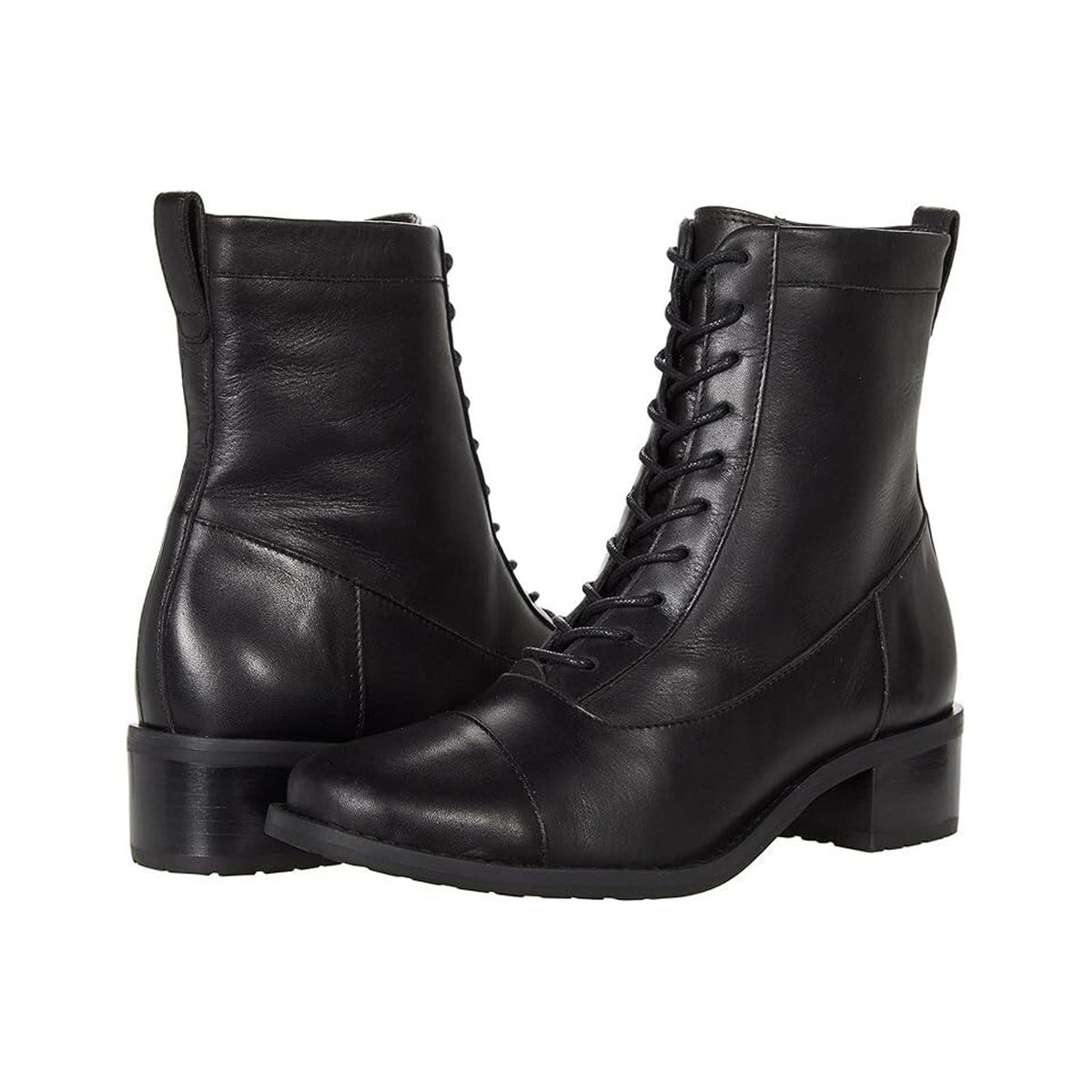 David Tate Womens Black Leather Explorer Lace-Up Boot Size 9.5 M