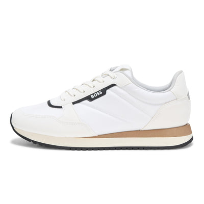 BOSS Kai Retro Low Profile Men's Sneakers Casual Shoes White Mixed Material 8