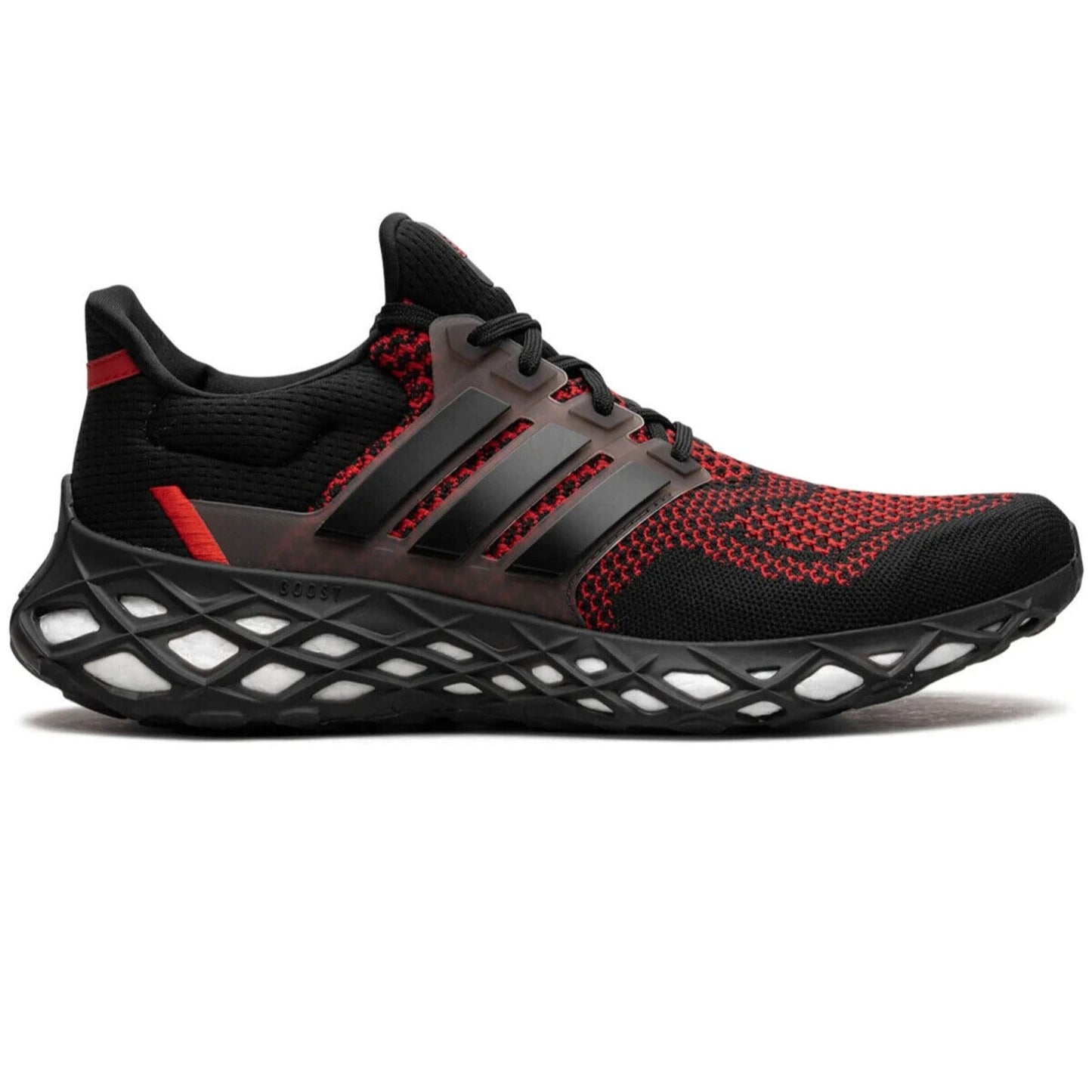 Adidas Ultraboost Web Alphaskin Black/Black/Vivid Red Men's 8 , Women's 9 M