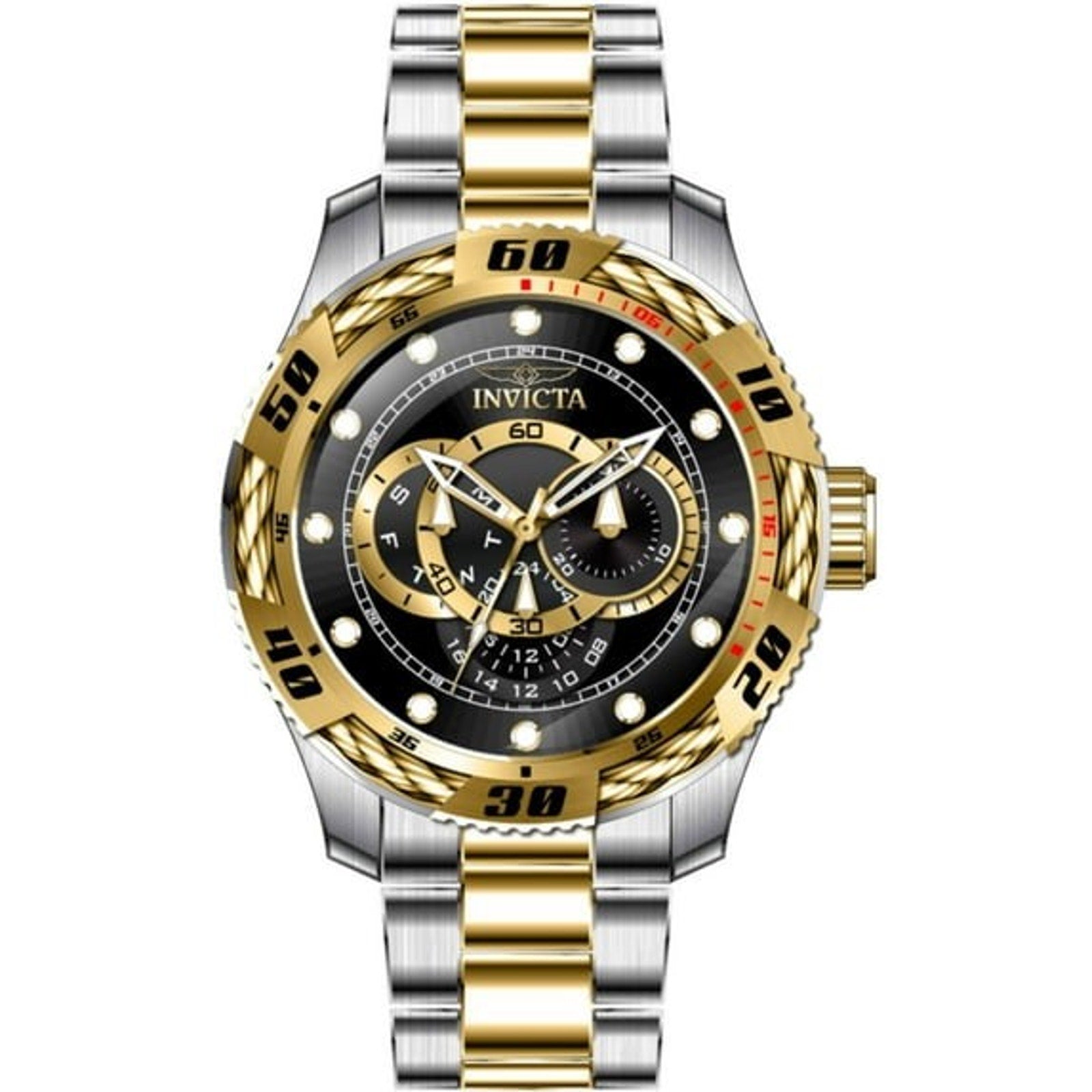 Invicta Speedway GMT Date Day Quartz Black Dial Men's Watch 50mm Invicta
