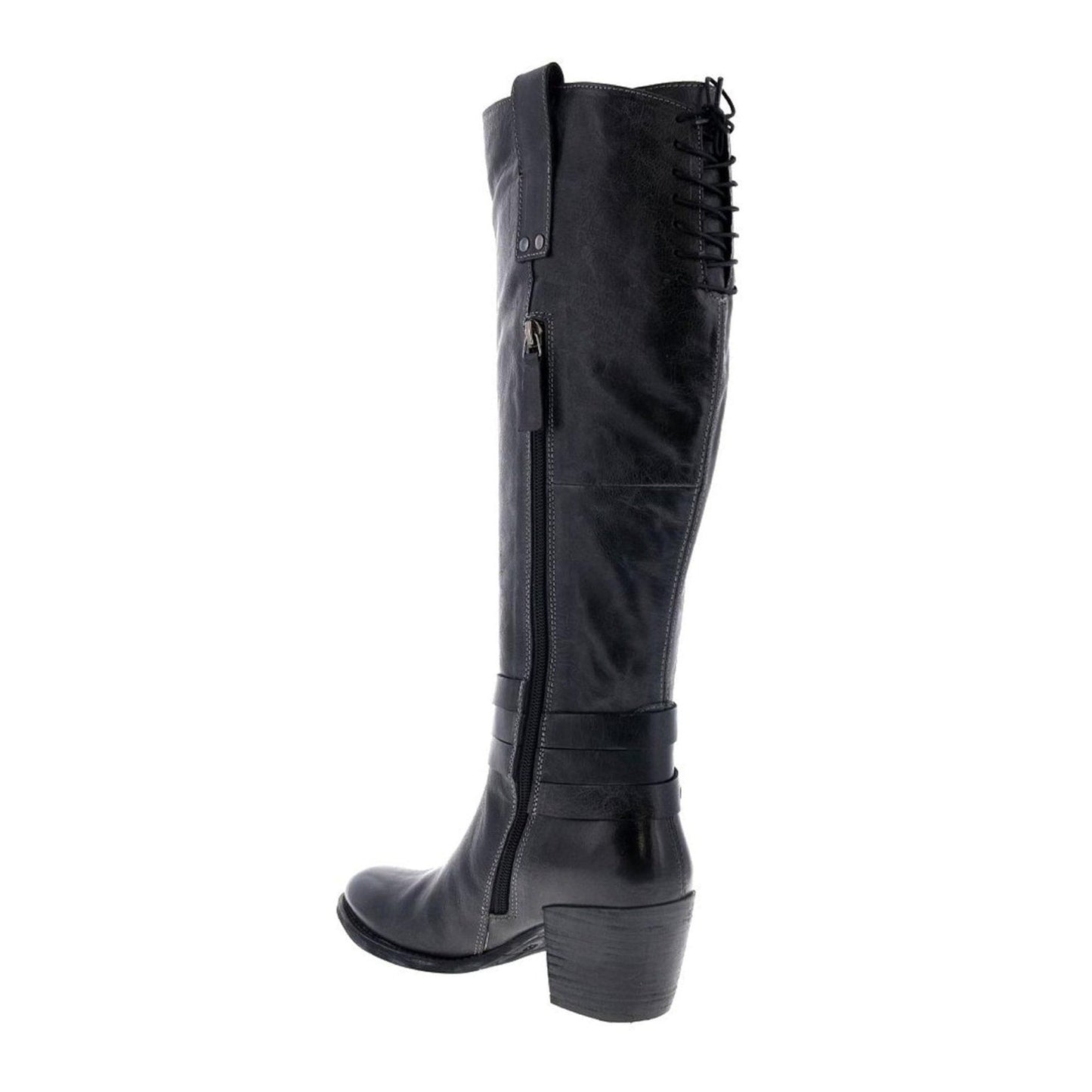 ROAN BY BED STU Women's Garner Black Pull up Boots - Leather 9 M ROAN BY BED STU