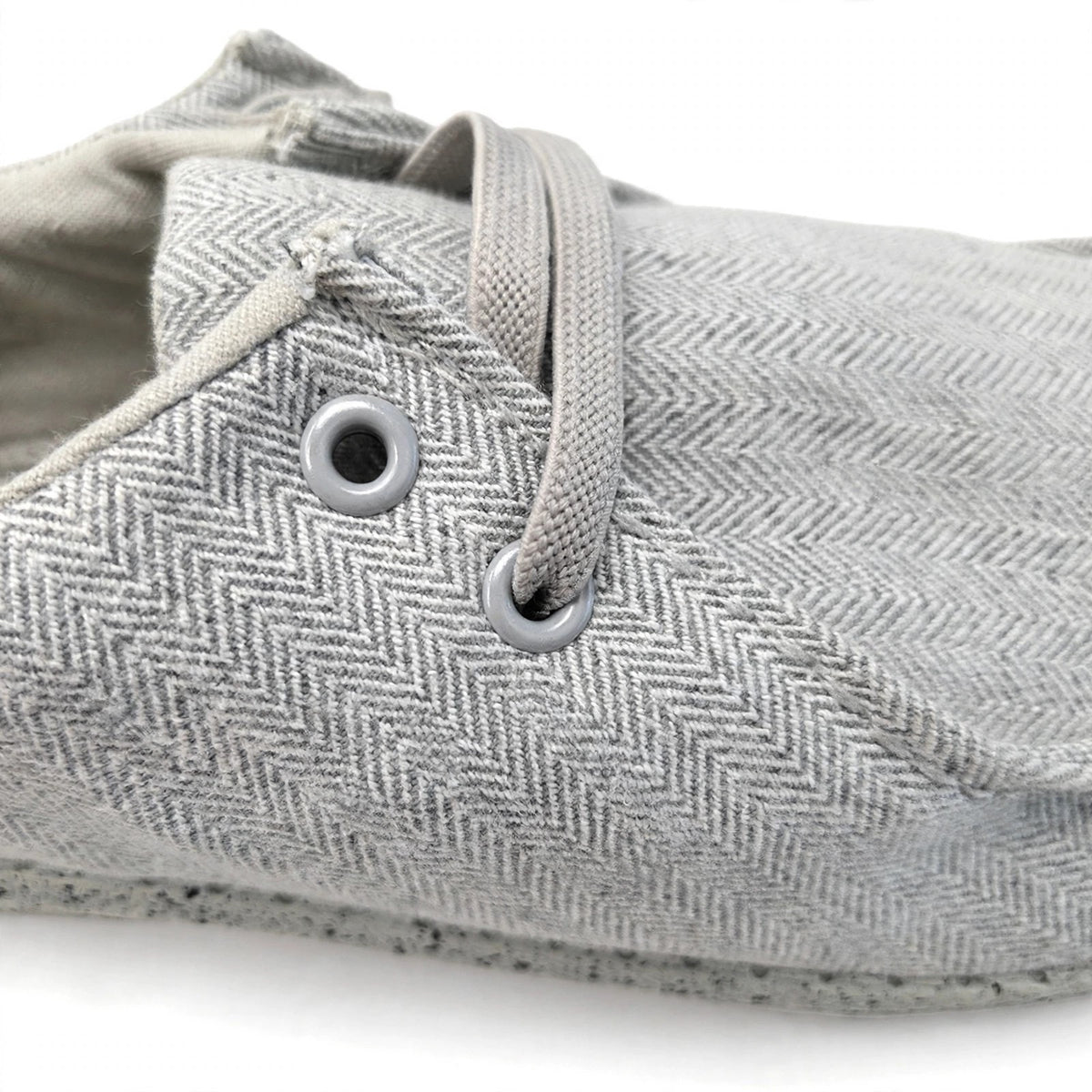 Pamray Mens Slip On Casual Shoes Light Grey Woven Size 11.5