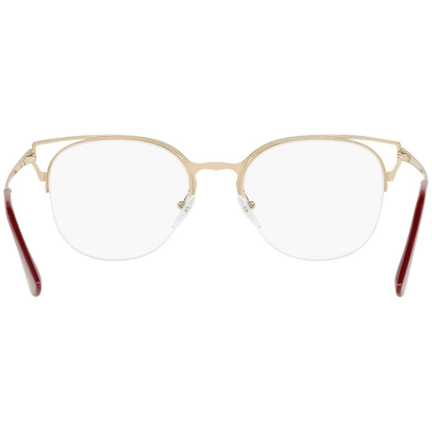 Authentic Prada Cat Eye Eyeglasses Ivory/Pale Gold /DemoLens PR64UV LFB1O1 Italy