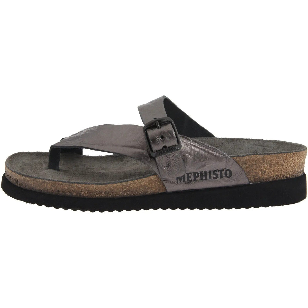 Mephisto Helen Women's Thong Sandals Metallic Silver Leather 10