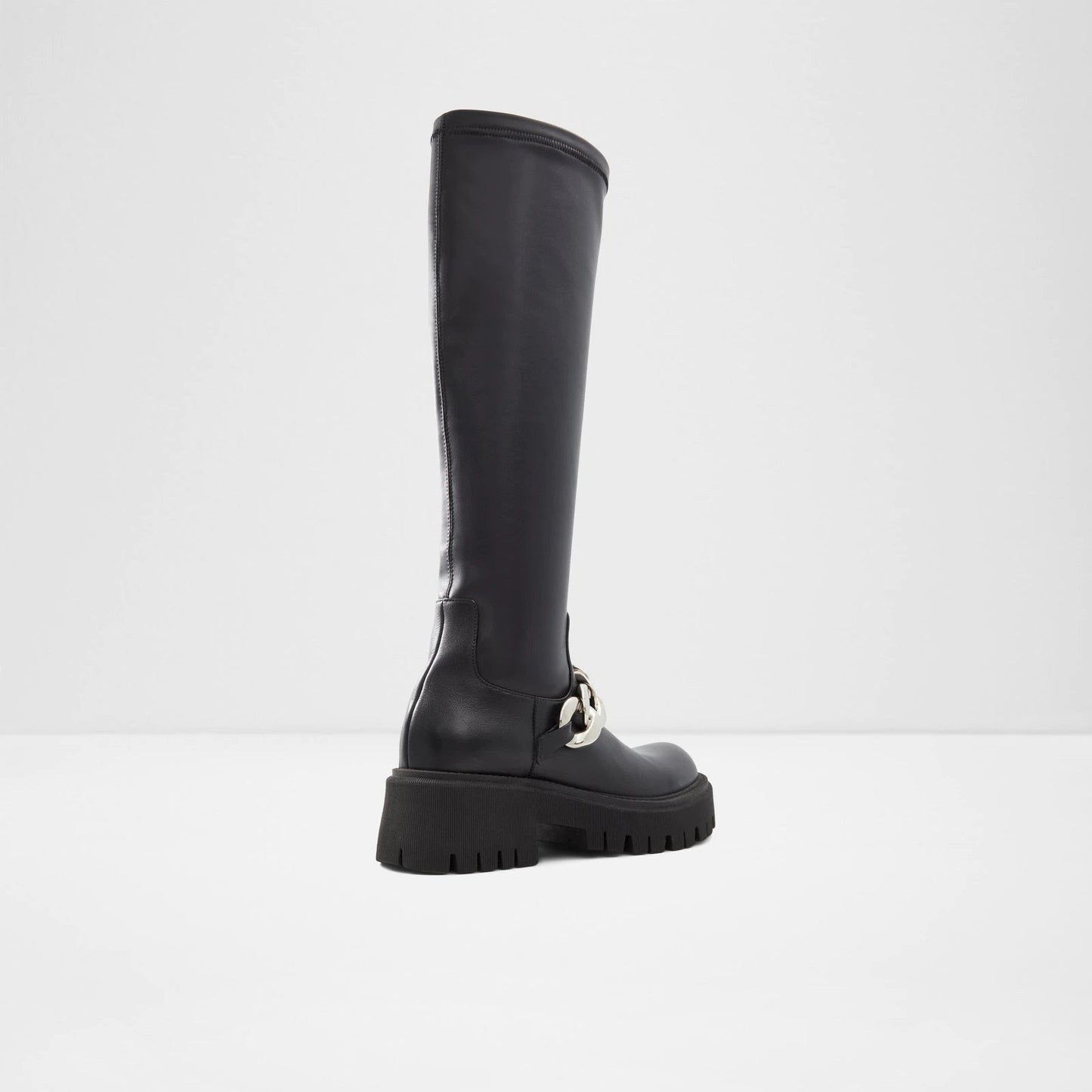 ALdo Histride Women's Black Faux Leather Black Tall High Knee Boots 8.5 B Aldo