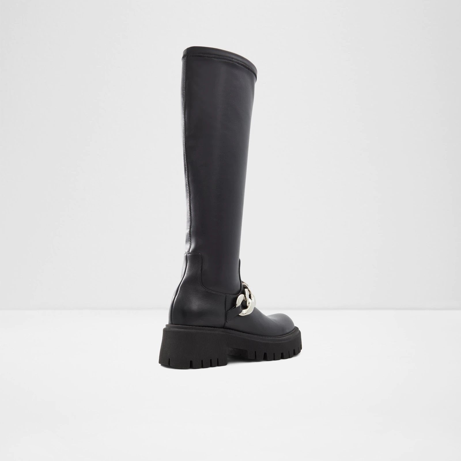 ALdo Histride Women's Black Faux Leather Black Tall High Knee Boots 8.5 B Aldo