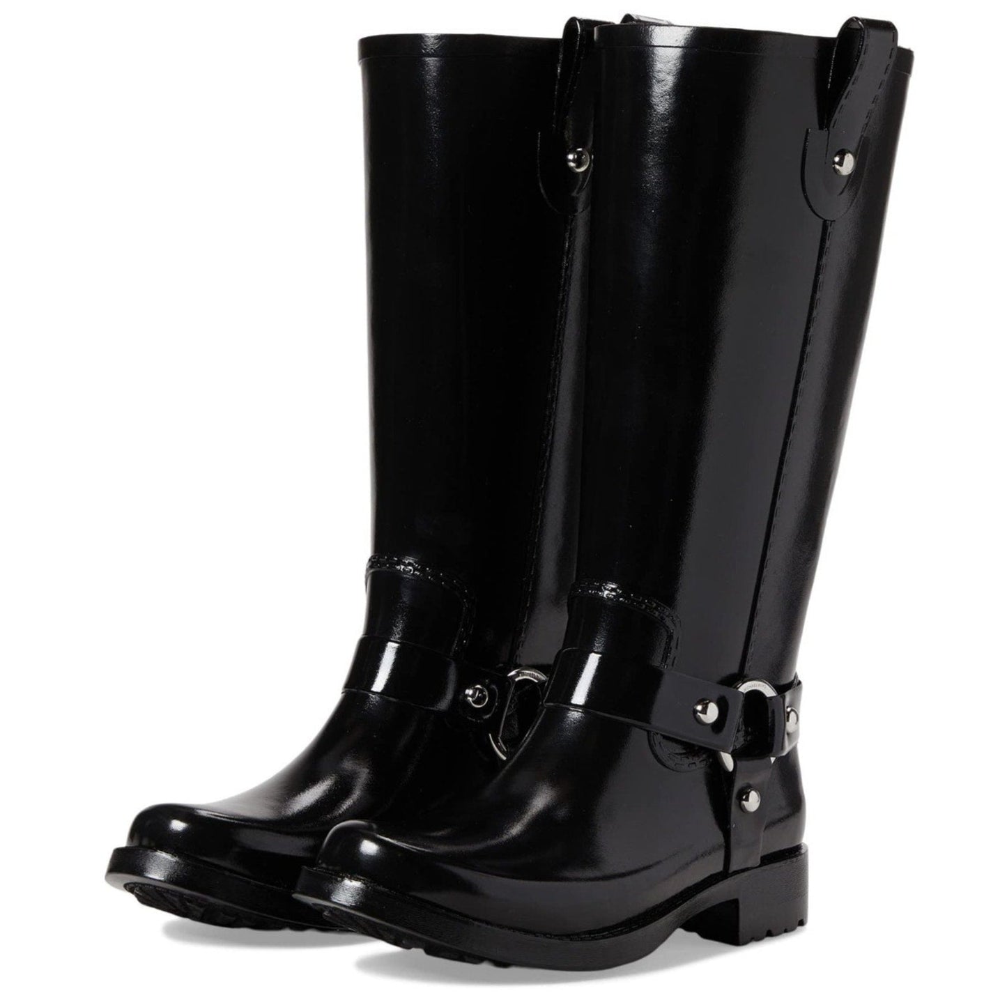 Michael Kors Women’s Stormy Rubber Knee Rain Boots 2" heel Size 8 M Michael Kors