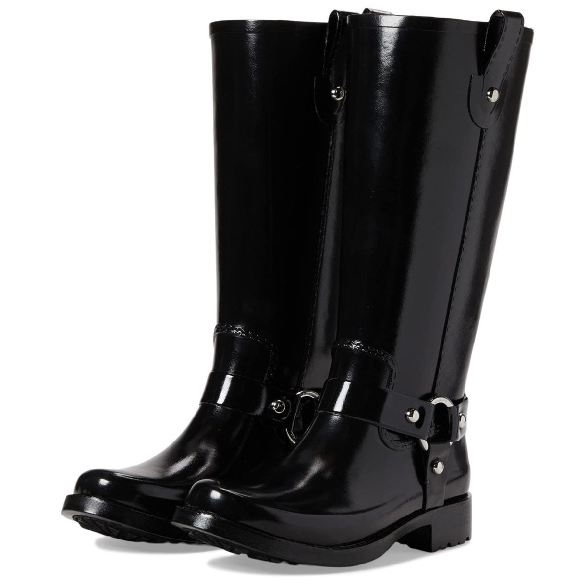 Michael Kors Women’s Stormy Rubber Knee Rain Boots 2" heel Size 8 M