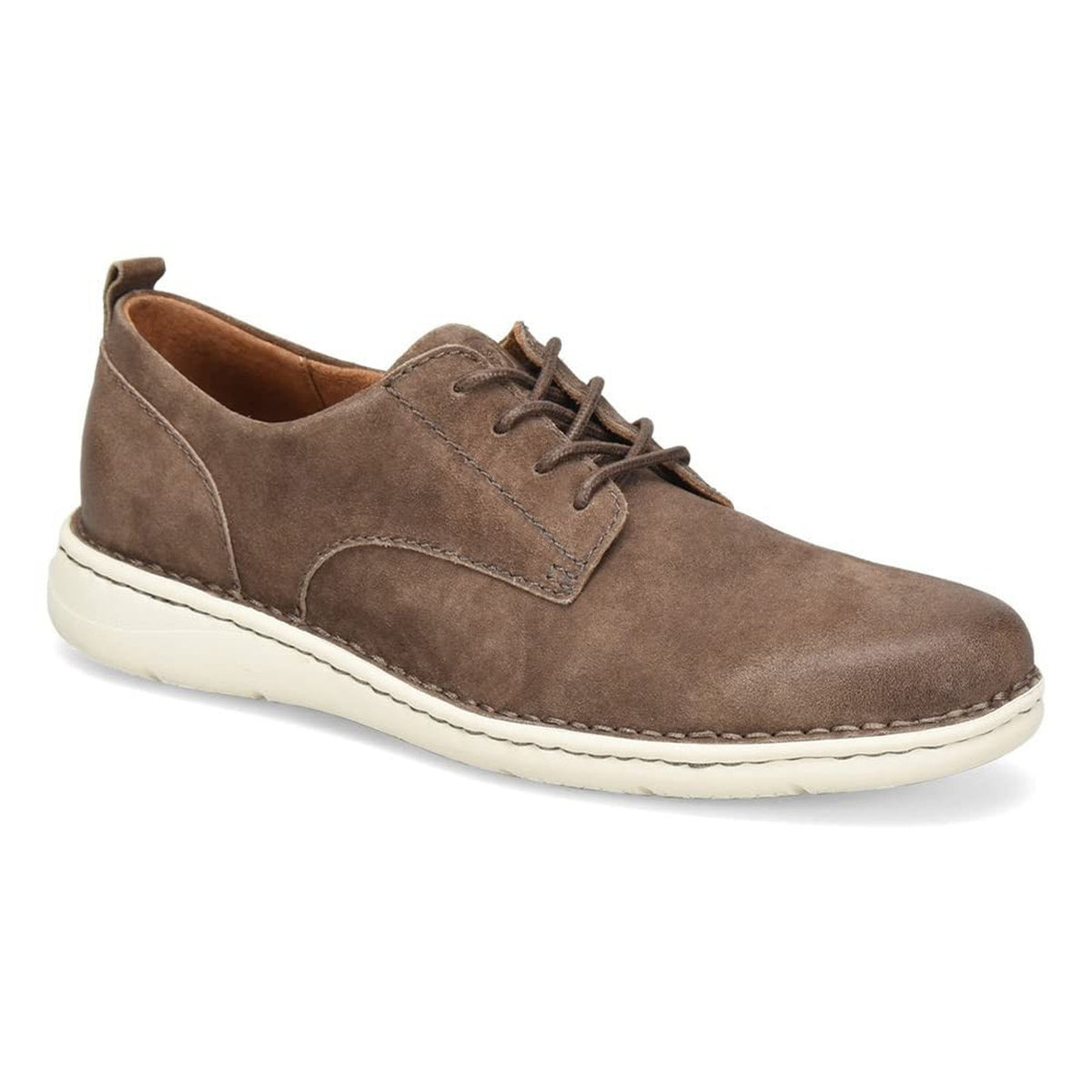 Born Todd Men's Shoes Lace-Up Full Grain Taupe distressed Nubuck Leather 8.5 M