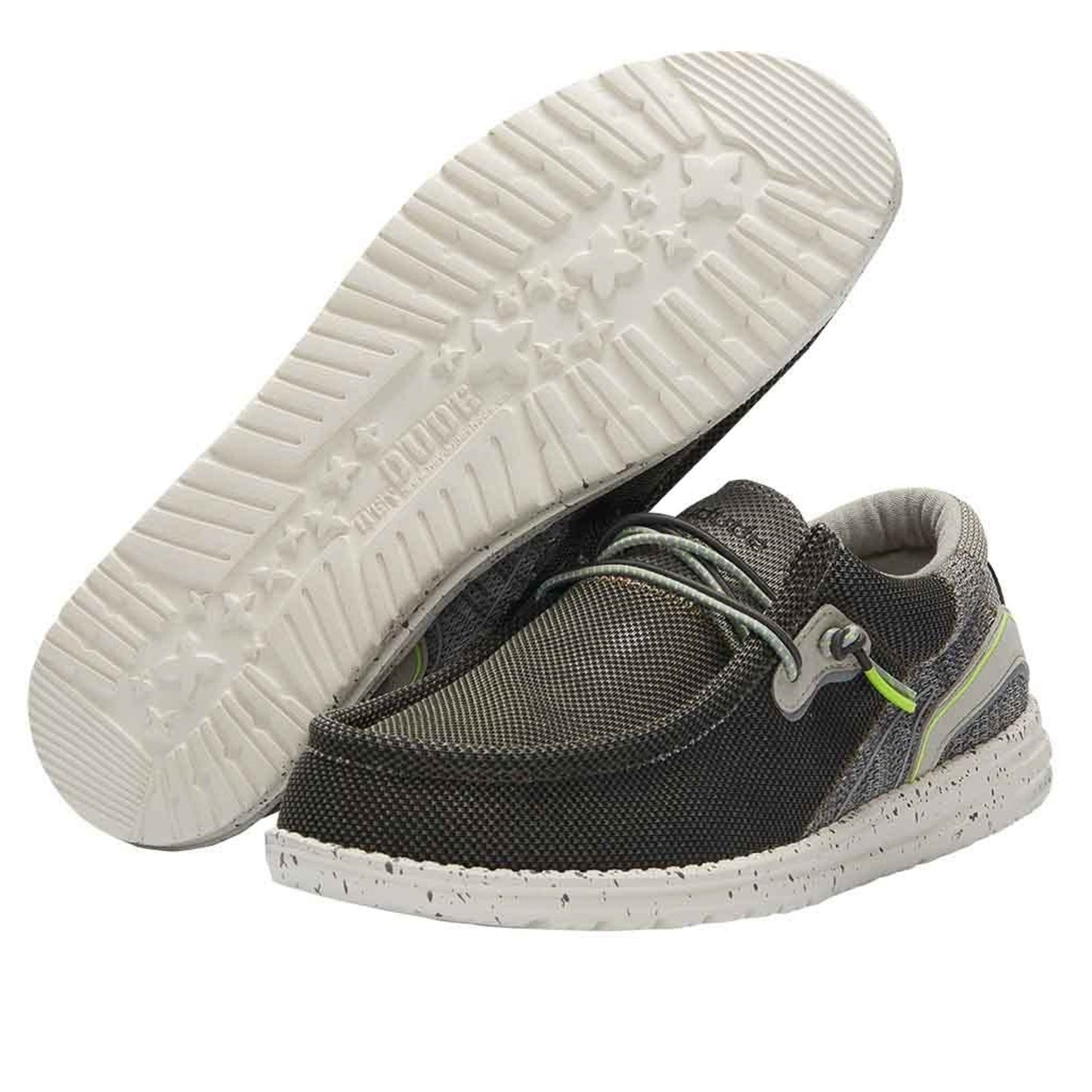 Heydude Wally Hawk Wool Casual slip on Shoes Green SIZE 8 M