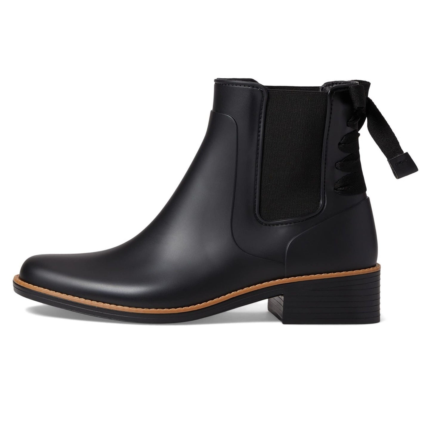 Bernardo Briton Women's Rain Boots Black Pull On Outdoors Size 9M Grey