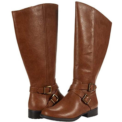 LIFE STRIDE Womens Tan Ring Wide Calf Xion Riding Boot- Size 9 M LIFE STRIDE